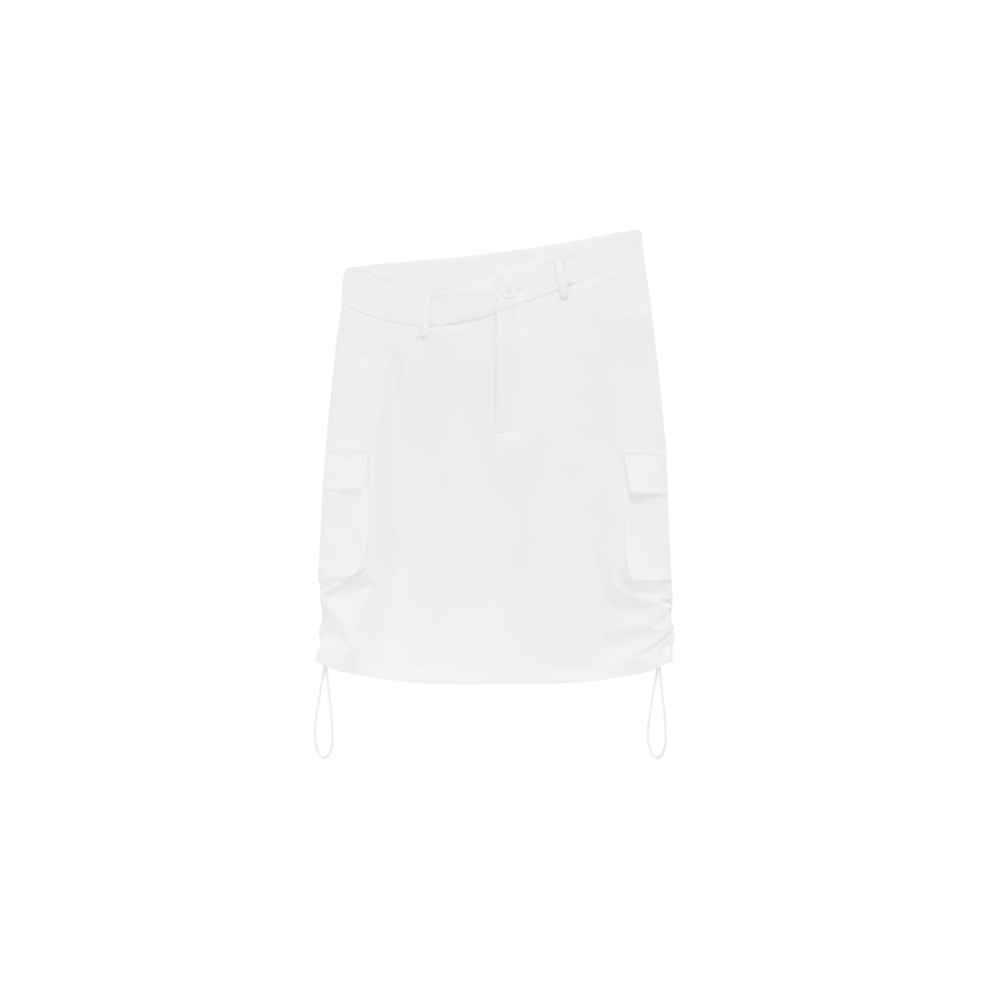 CHUU String Shirrring Daily Pocket Knee Length Skirt