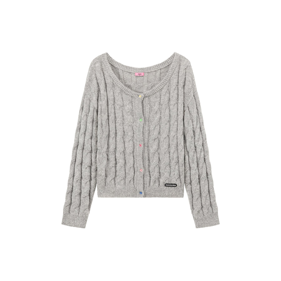 CHUU Twisted Knit Button Cardigan