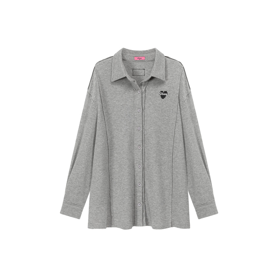 CHUU Embroidered Loose Fit Shirt