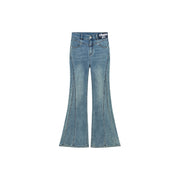 Stitch Lined Denim Wide Jeans