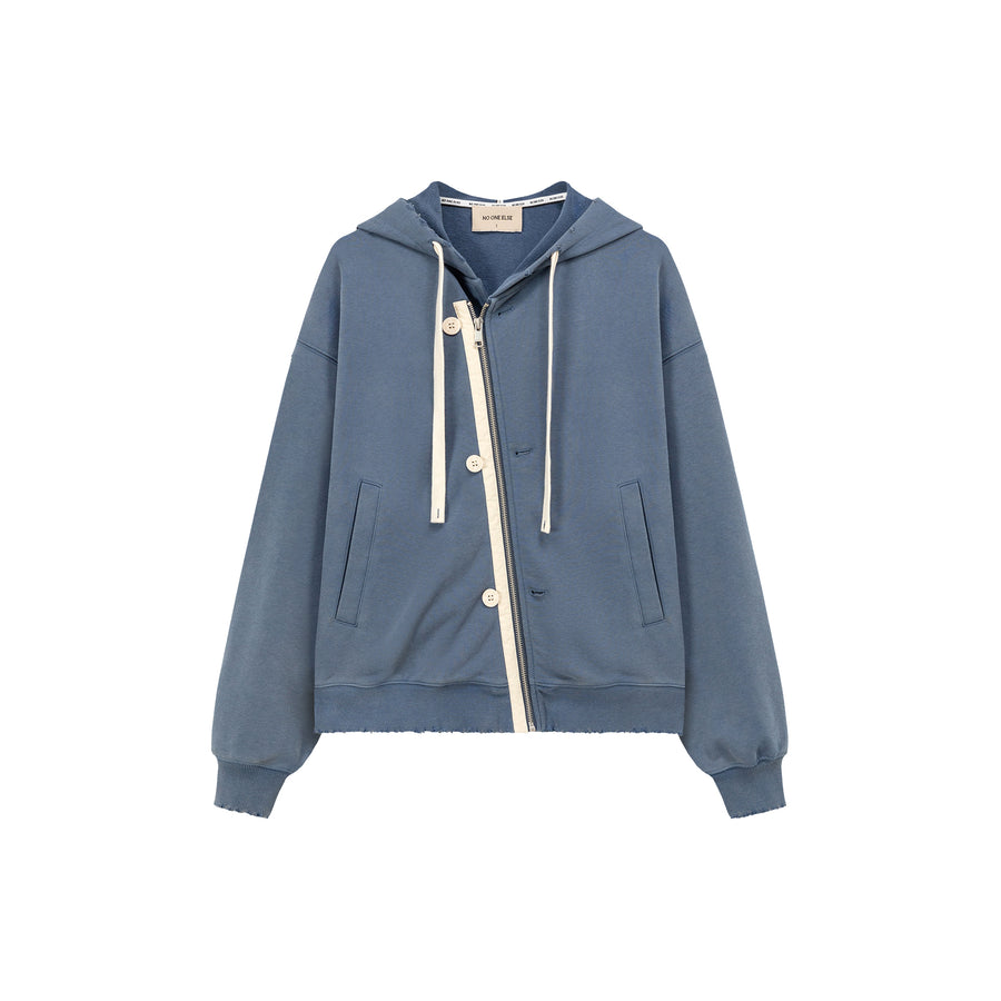 CHUU Two-Way Loose Fit Hooded Zip-Up