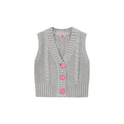 Big Button Knit Vest