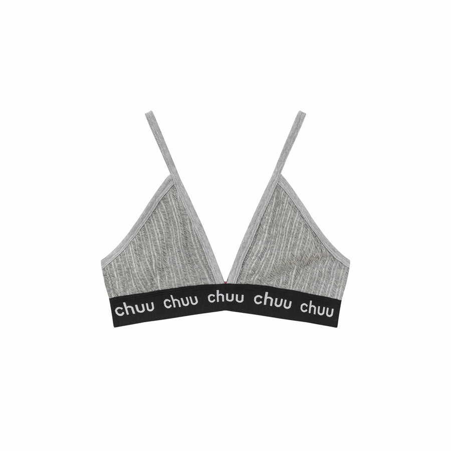 CHUU Ribbed Deep V Bra Top