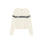 Logo Lettering Basic Knit Sweater