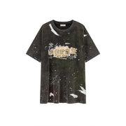 Paint Splatter Lettering Loosefit T-Shirt