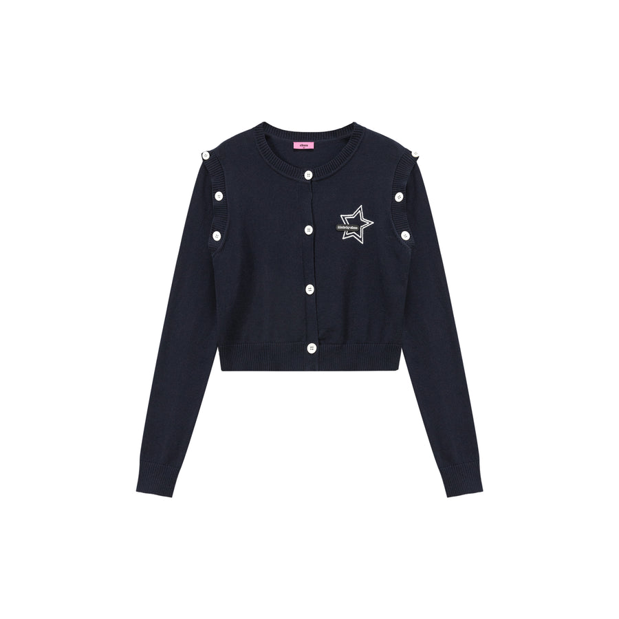 CHUU Two Way Star Button Cardigan