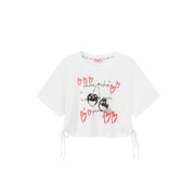 Heart Cherry Boxy Crop Loosefit T-Shirt