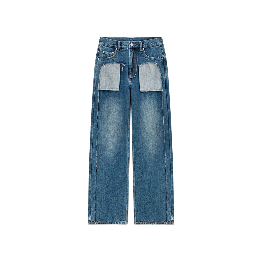 CHUU Point Pock Baggy Denim Jeans