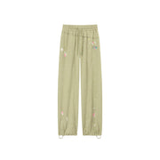 Elastic Waist String Painted Wide Pants