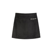 Lined Corduroy Mini Skirt