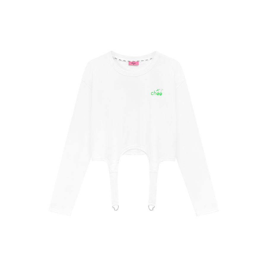 CHUU Cherry Bomb Garter Long Sleeves Sweatshirt