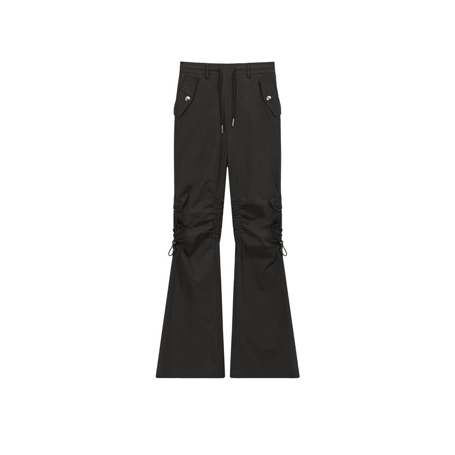 CHUU String Shirring Bootcut Cargo Style Pants