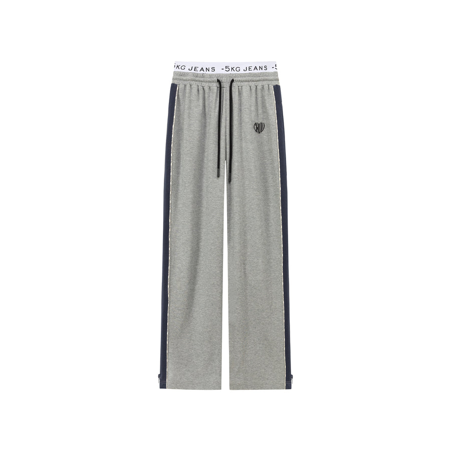 CHUU Heart Embroidered Wide Pants