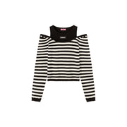 2-Layer Stripe Long Sleeves Top