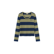 Color Stripe Knit Sweater