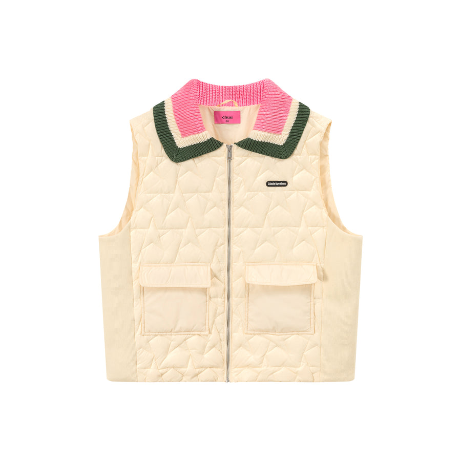 CHUU Quilted Padded Star Vest