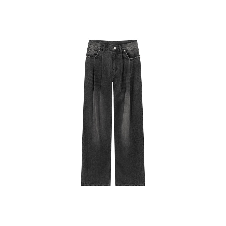 CHUU Washing Pintuck Denim Jeans