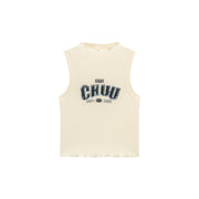 Size Doesnt Matter High Neck Logo Sleeveless Top