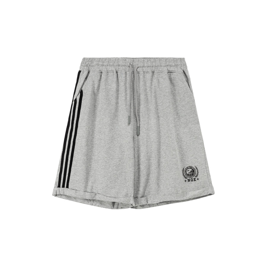 CHUU High Waist Drawstring Cotton Wide Training Shorts