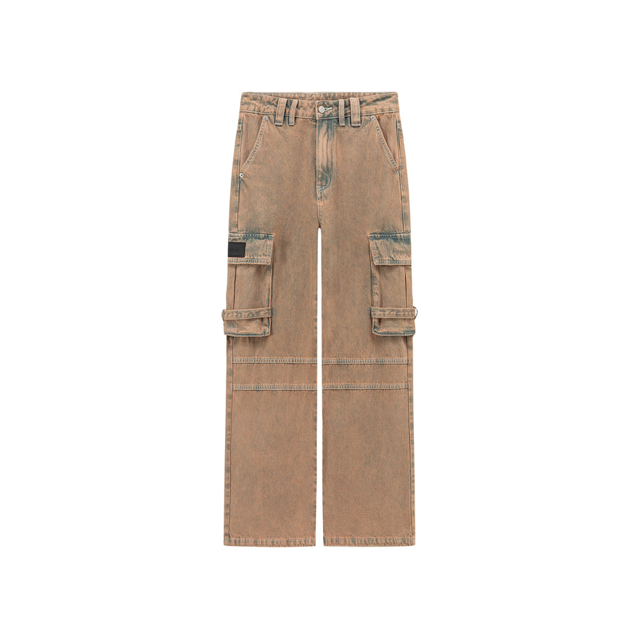 CHUU Pocket Color Straight Jeans