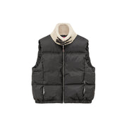 High Neck Collar Padded Vest