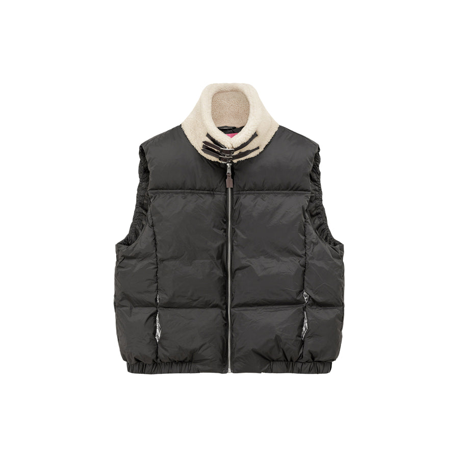 CHUU High Neck Collar Padded Vest