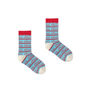 Color Logo Stripe Pattern High Socks