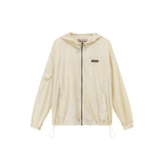 Summer Boxy Drawstring Hooded Jacket