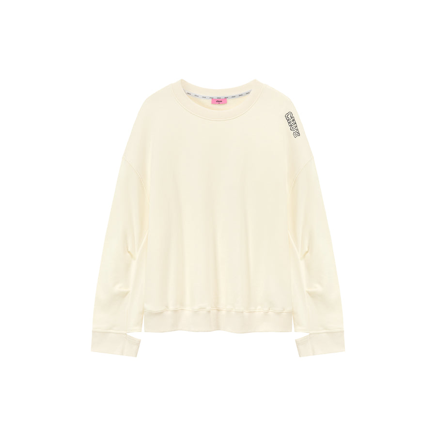 CHUU Heart Back Cut Out Sweatshirt