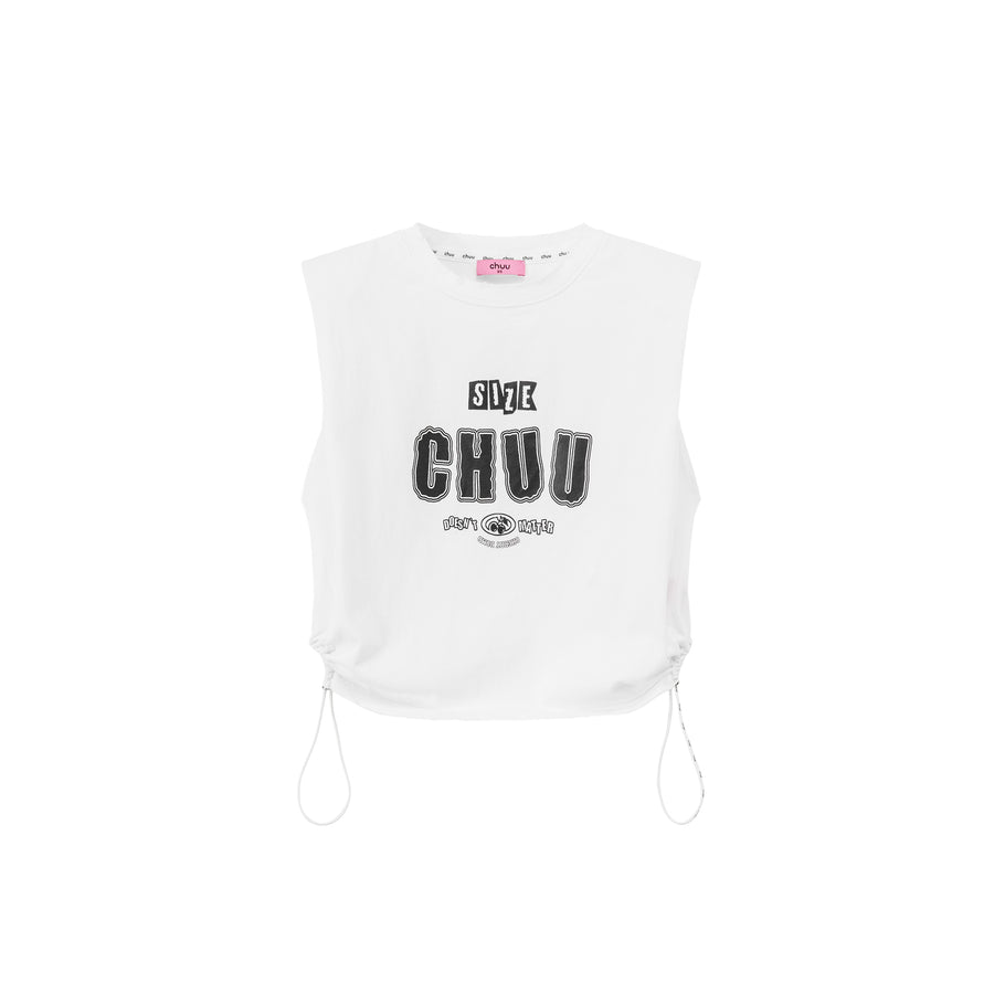 CHUU Side Strings Sleeveless Sporty Top