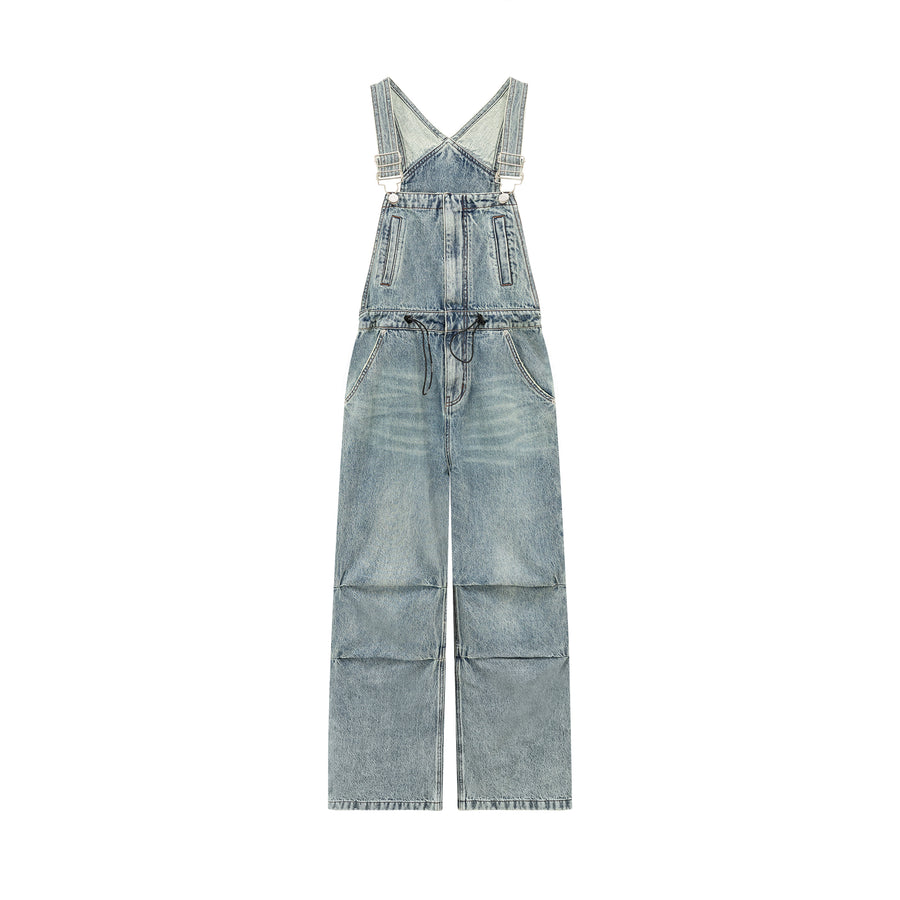 CHUU Drawstring Waist Overalls