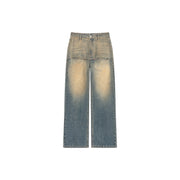 High Waist Loose Wide Leg Washed Wide Jeans