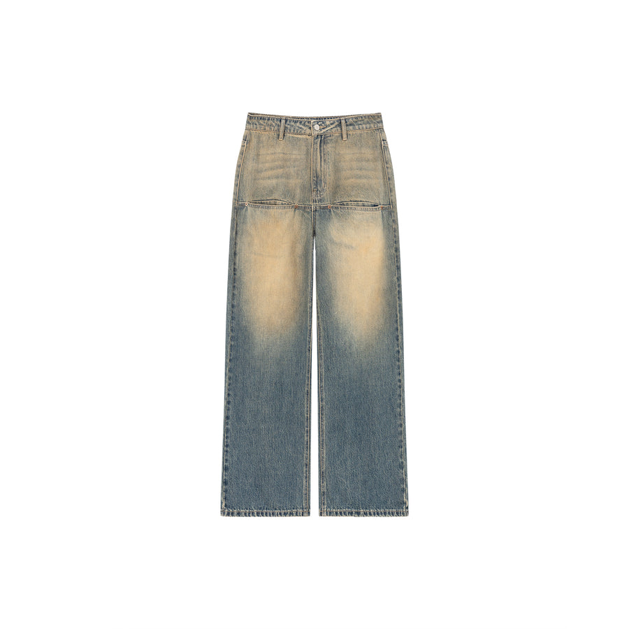 CHUU High Waist Loose Wide Leg Washed Wide Jeans