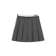 Heart Detail Pleated Mini Skirt