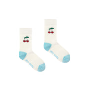 Color Two Toned Cherry High Socks