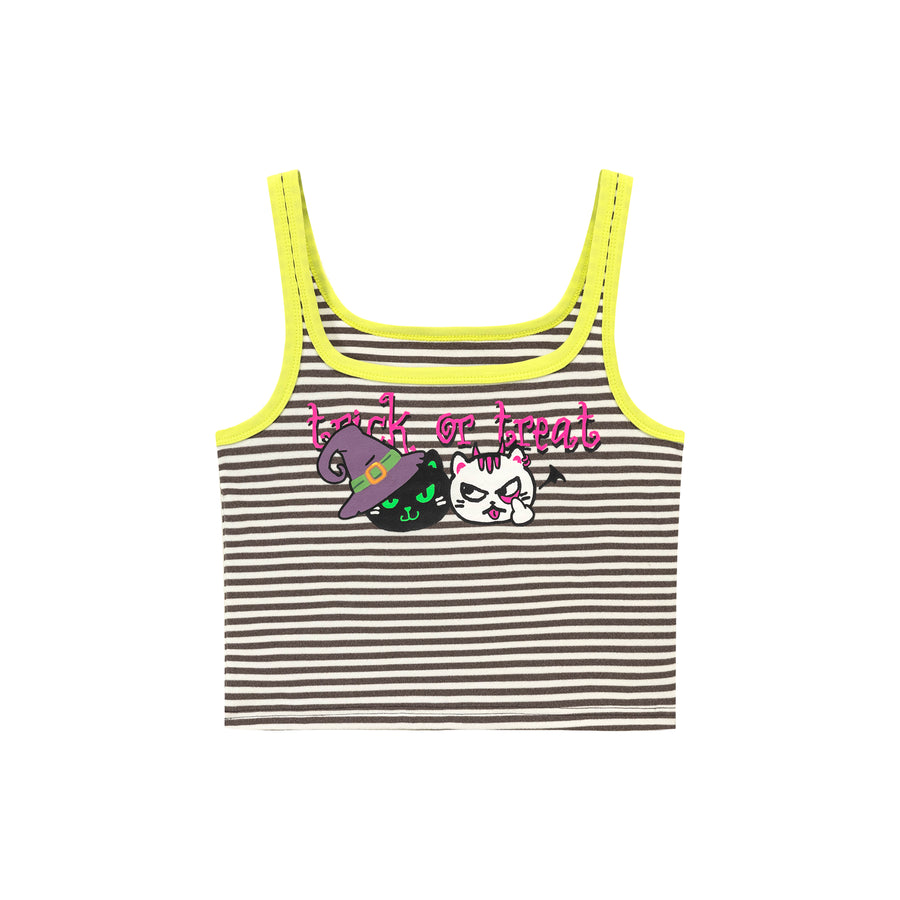 CHUU Character Color Line Stripe Sleeveless Top