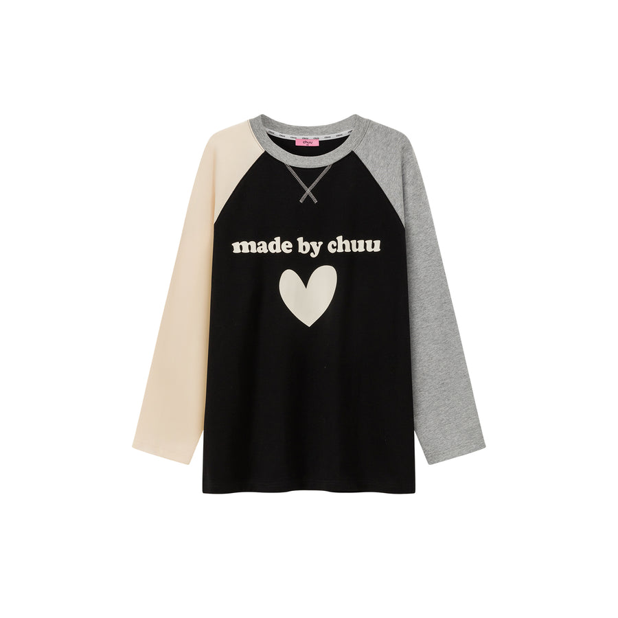 CHUU Logo Heart Color Long Sleeve T-Shirt