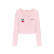 Logo Cherry Knit Cardigan