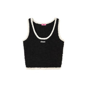 Fuzzy Line Color Scheme Sleeveless Top