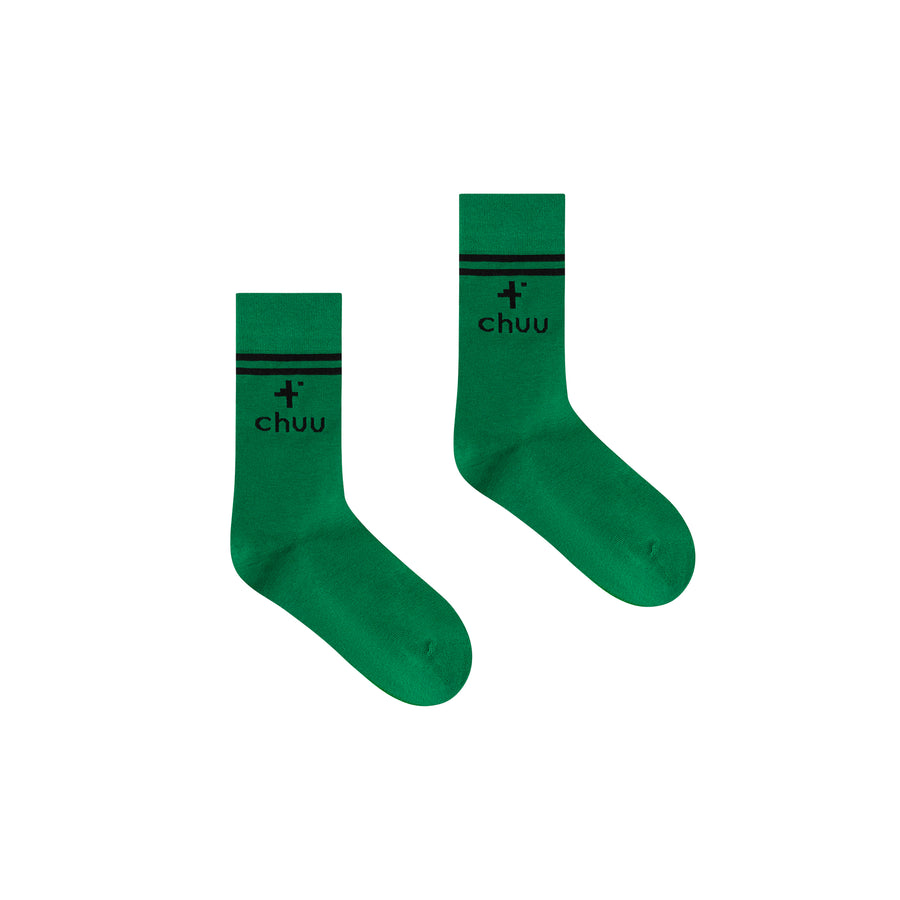 CHUU Logo Line High Socks