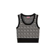 Logo Lettering Knit Sleeveless Top