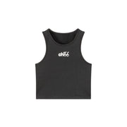 Chuu Cherry Back-Open Sleeveless Crop T-Shirt