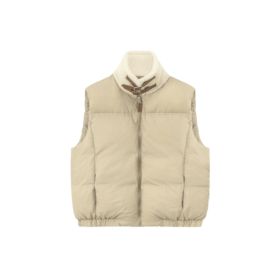 CHUU High Neck Collar Padded Vest