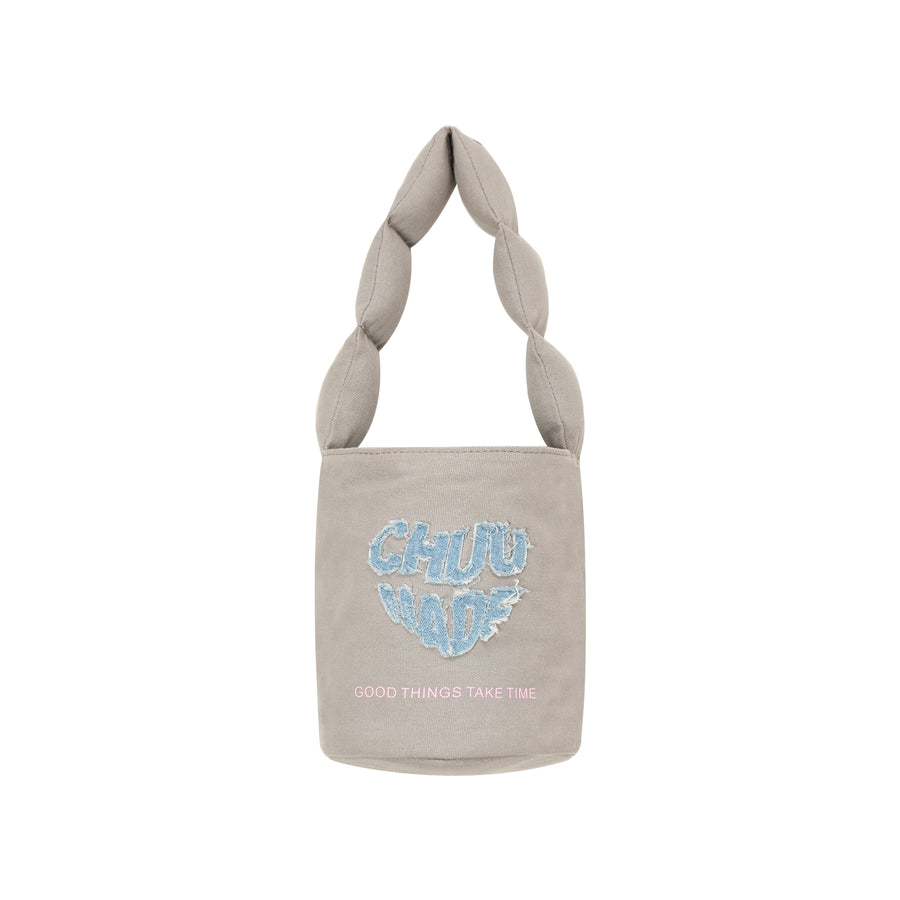 CHUU Good Things Take Time Lettering Bag