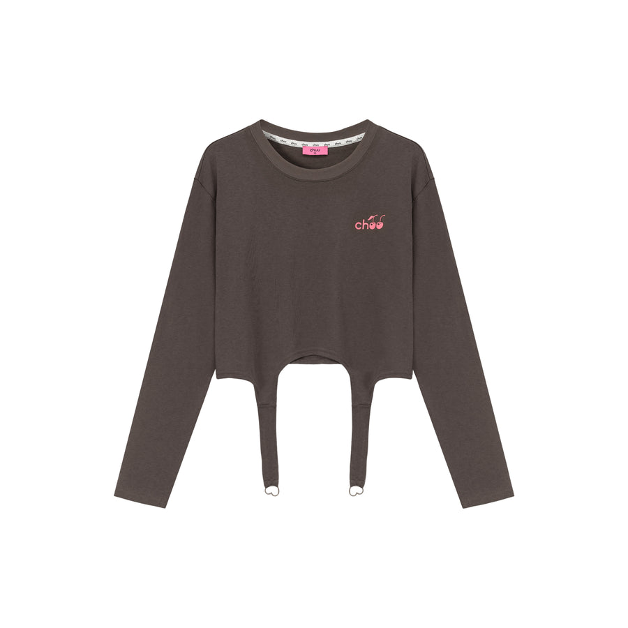 CHUU Cherry Bomb Garter Long Sleeves Sweatshirt