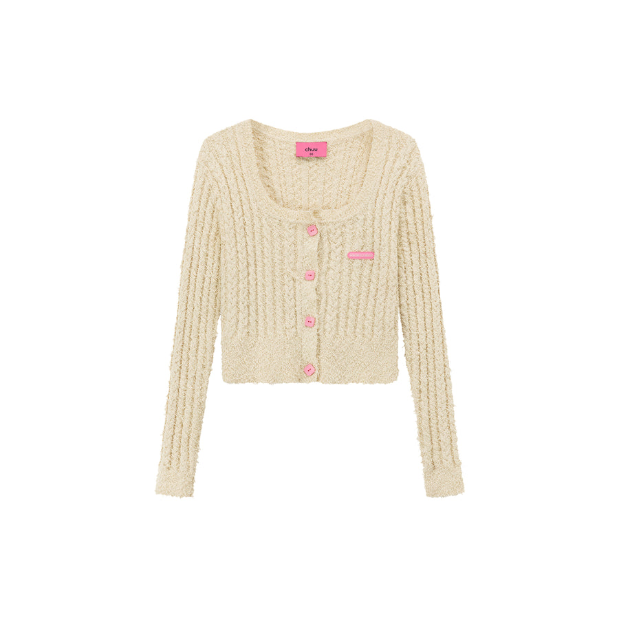 CHUU Color Crop Cardigan