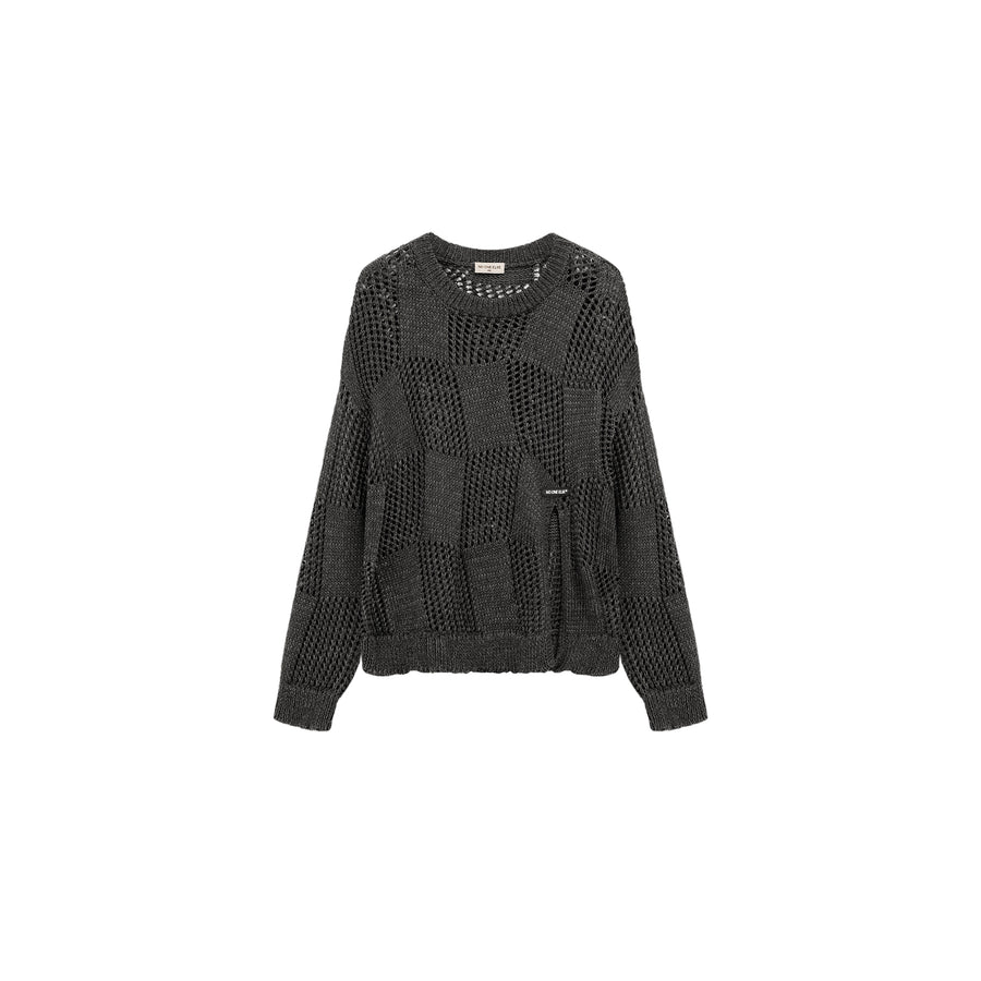 CHUU Knitted Design Slit Sweater