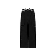 Pocket Straps Cargo Wide Pants