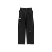 Frayed Sides Pocket Pants