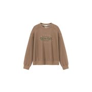 Color Embroidery Waffle Logo Sweatshirt